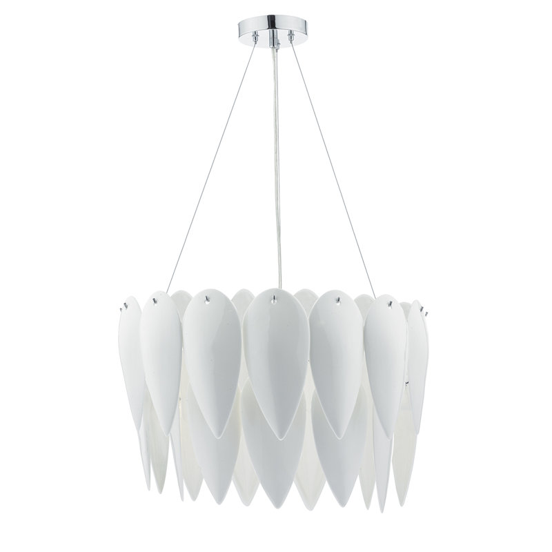 Caskey 3 - Light White Geometric Pendant