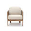 Fauteuil d'extérieur en bois d'acacia avec dossier et coussins en corde tissée à la main