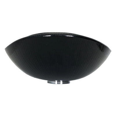 Metro Lane 540mm L x 360mm W Satin Black Tempered Glass Rectangular Sink