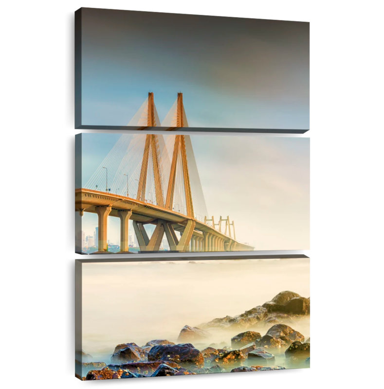 Lilie Hazy Bandra Worli Sea Link, H 38 po x l 24 po