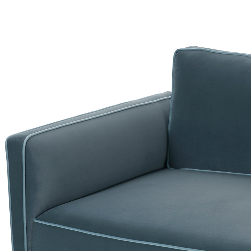 Clairah Misty Modular Sectional, Velours bleu