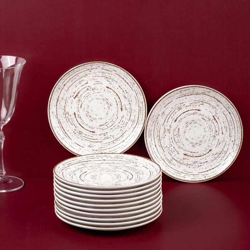 Porcelain Plate | Vital Coupe Round Rimless Plate | 8.3", White Matt