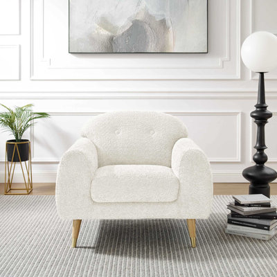 Upholstered Boucle Armchair