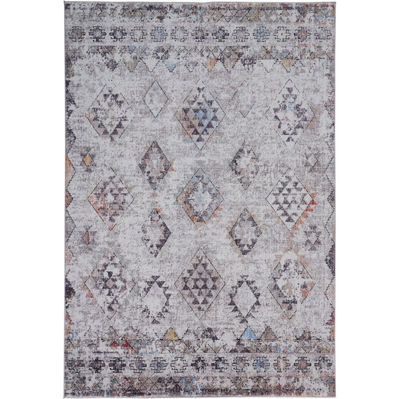 Tapis sable/gris Tre, Rectangle 9 pi 5 po x 12 pi 5 po