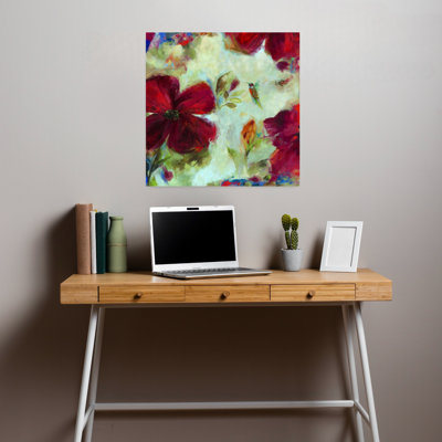 Hummingbird II Bold Delicate Impressionist Hummingbird Nature Flower Art