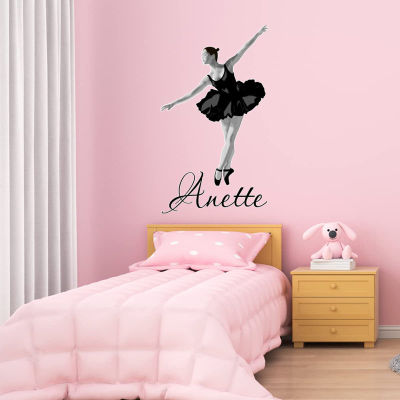 Adhésif décoratif ballerine, Noir, H 25 po x l 14 po, Oui