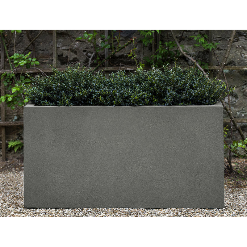 Sandal Handcrafted Rectangle Planter, 14" H x 27.5" W x 14" D, Concrete Lite