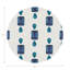Sous-verres ronds en cuir vegan blanc Gem Sapphires-578444978