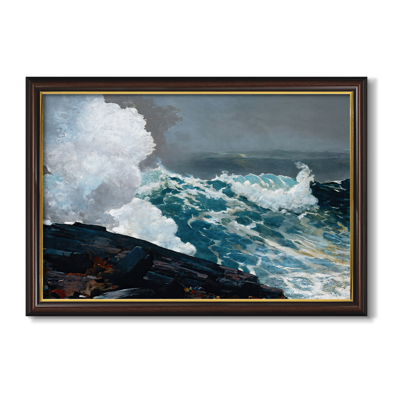 Northeaster, 1895 - Winslow Homer - Toile encadrée sur mesure, Dimensions intérieures 24 po x 34 po, Framed Canvas