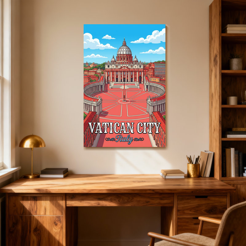 Paysages pittoresques et urbains de la ville de Saint-Paul, H 36 po x l 24 po