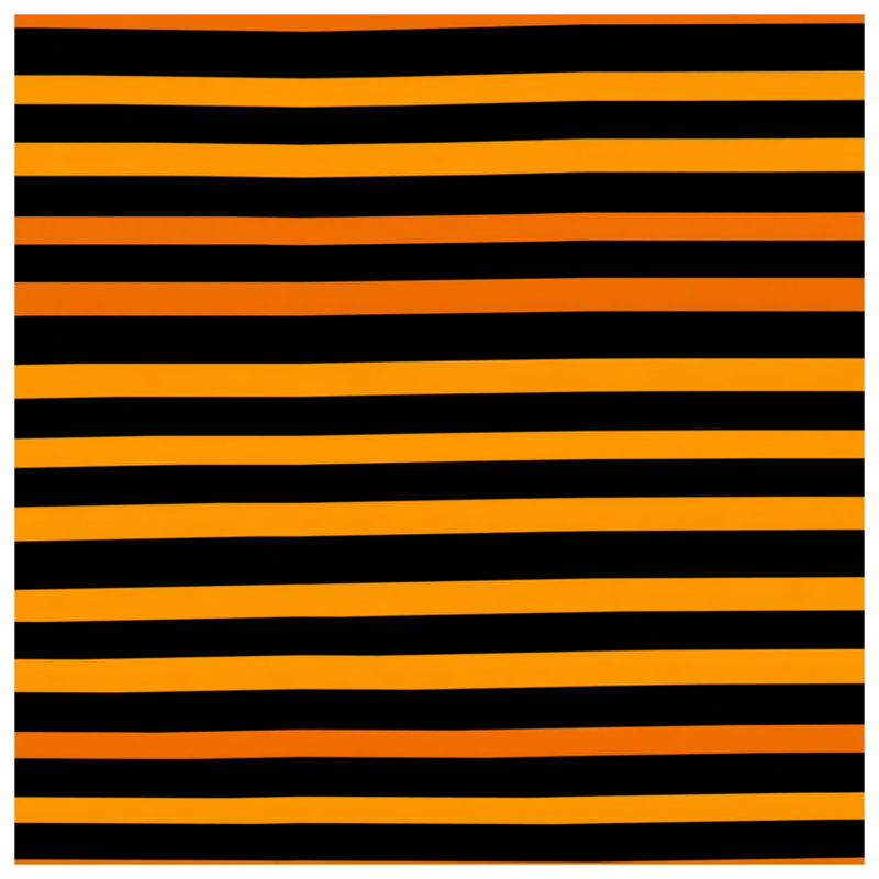 Tapisserie murale rayures orange, H 104 po x 88 avec 4 œillets