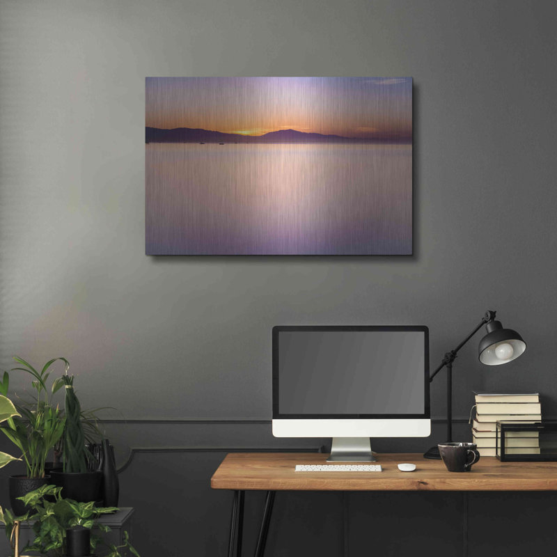 Simple Sunrise par Chris Moyer - reproduction d'art sur métal sans cadre, H 24 po x l 36 po