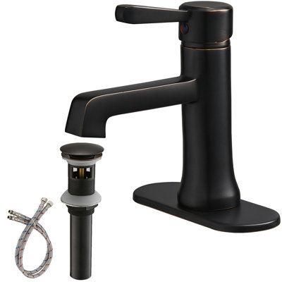 Robinet de salle de bains monotrou avec ensemble de drainage