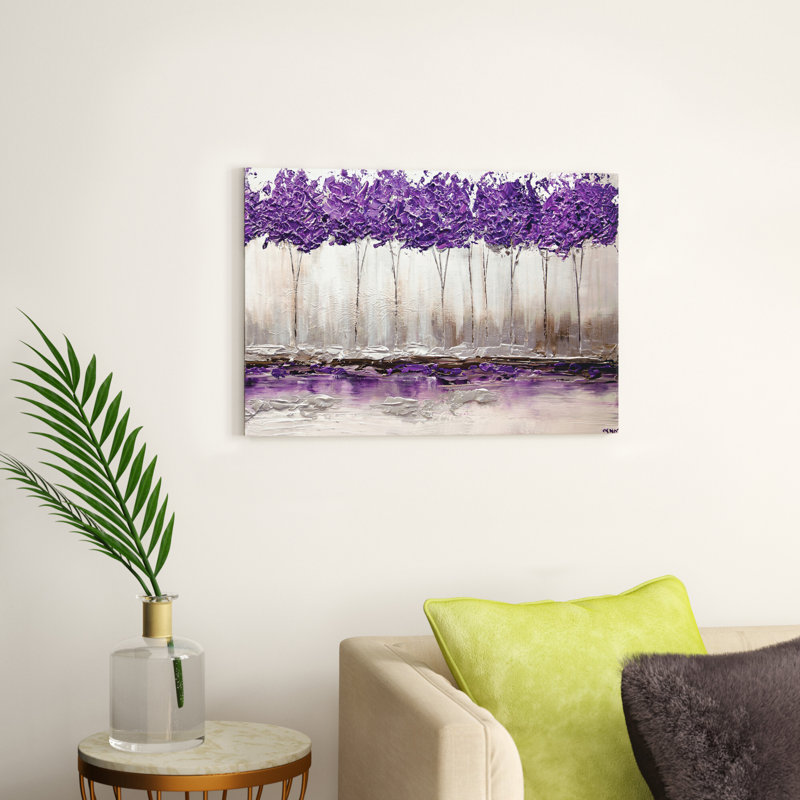 Purple Summer by Osnat Tzadok - Wrapped Canvas Painting, 101.6 cm H x 66.04 cm W x 1.91 cm D