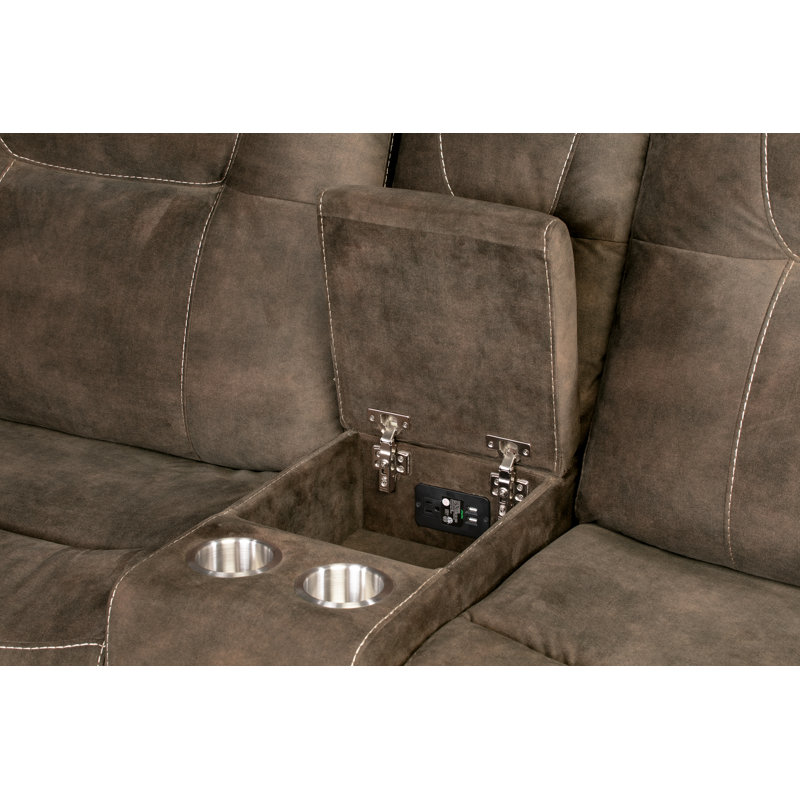 Karliyah 7 Piece Modular Manual Reclining Sectional, Shadow Brown