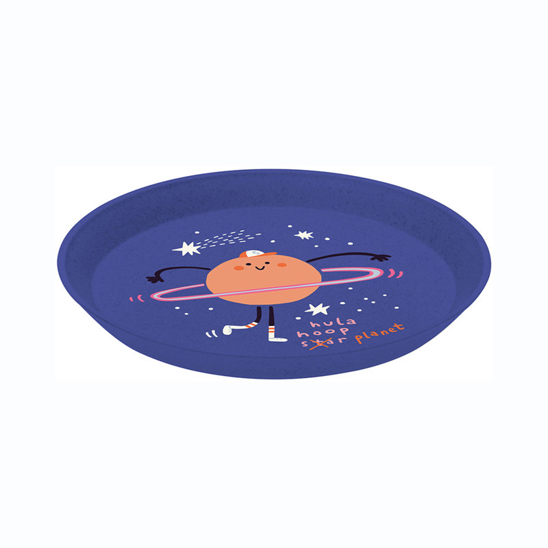 Koziol Connect Plate Space dessert plate, plastic, organic blue, 20.5cm