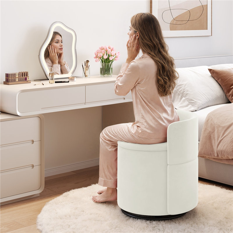 Accent Stool, White
