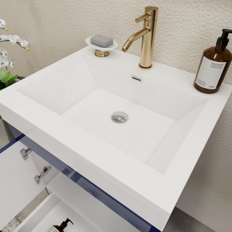 24" Single Bathroom Vanity Set, Night Blue