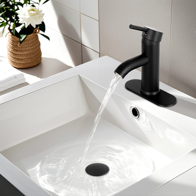 Single-handle Bathroom Faucet, Matte Black