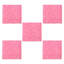 Ensemble de tapis touffetés en nylon rose / blanc Gtelinde-571099079