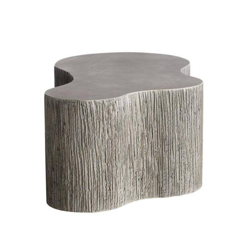 Indio Outdoor Free Form Coffee Table, 14" H x 36" L x 24" W, Gray Stonewash
