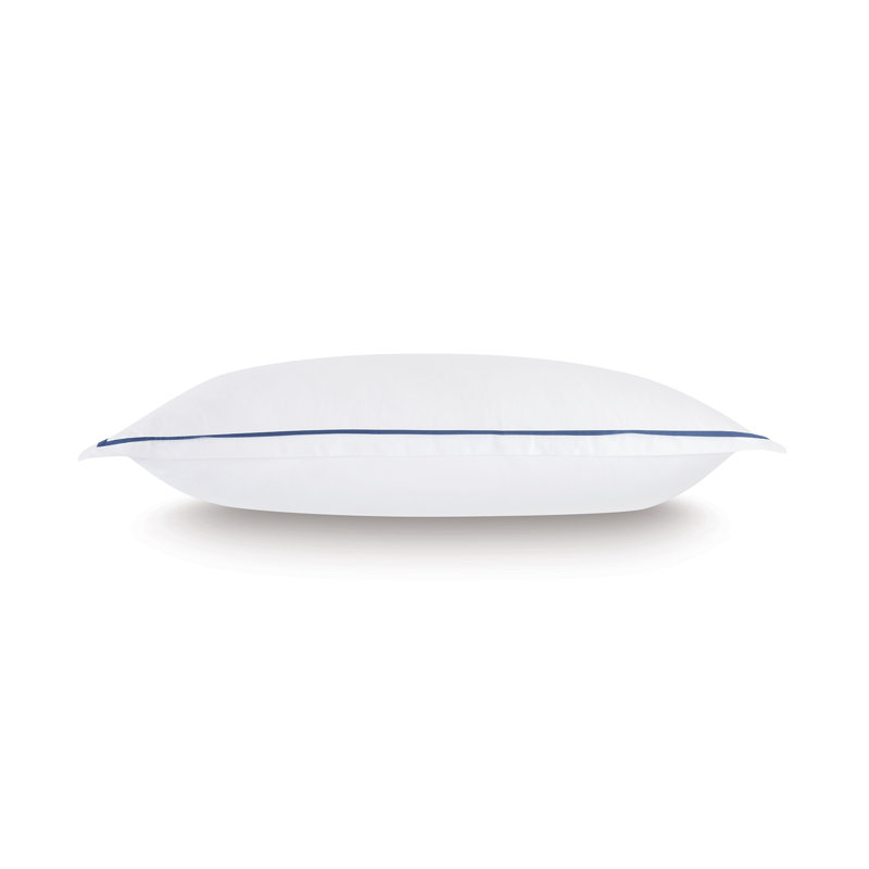 Tessa Cotton Sham Set, King, White/Blue, Border