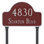 Estate Two-Line Lexington Arch Address Sign Plaque with Lawn Stakes
