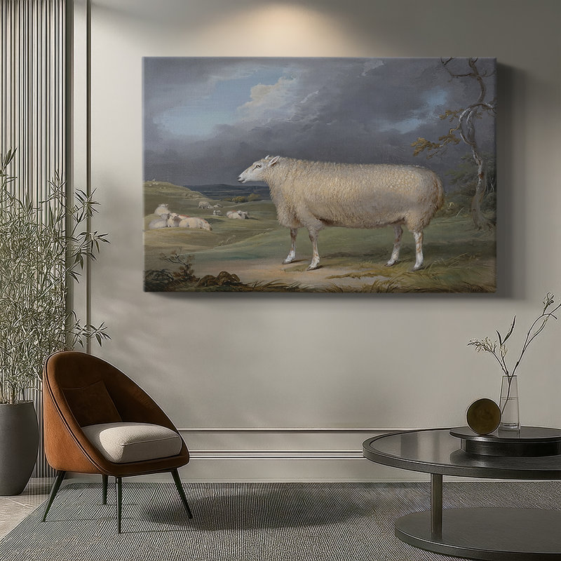 «James New Ewe» par James Ward, art mural sur toile tendue de qualité musée, 12 x 18