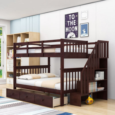 Demiyah Kids Full Over Full Bunk Bed with Drawers