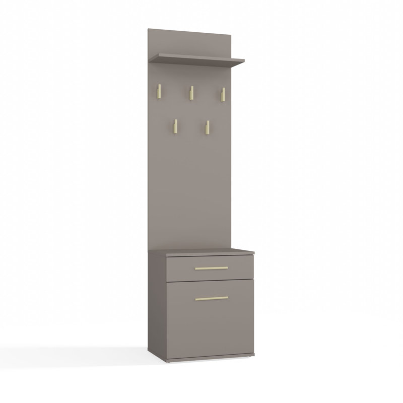 0 Door Laminate Wardrobe, Clay