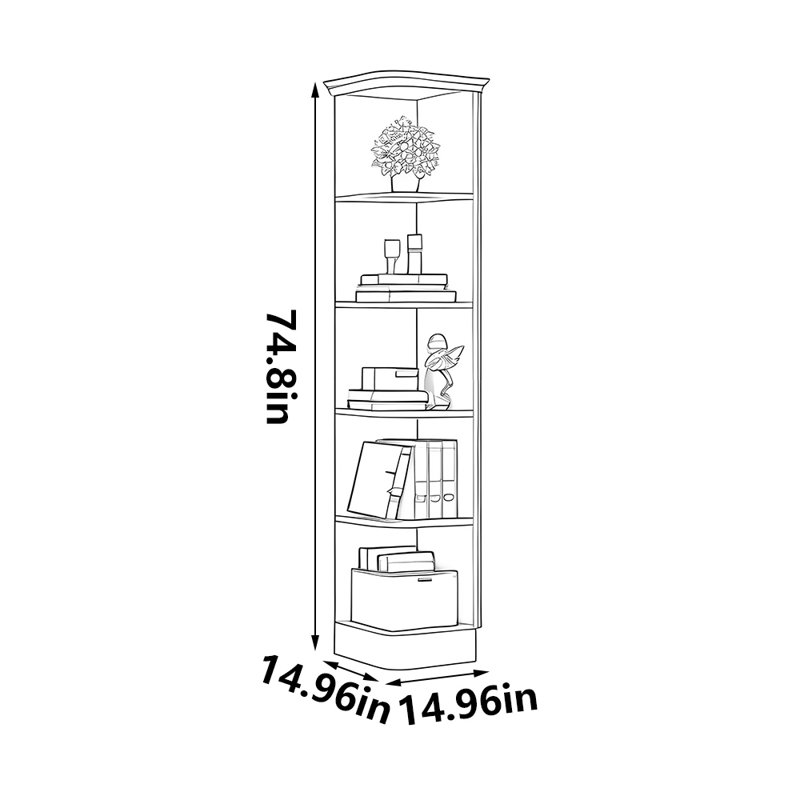 Bibliothèque de rangement romantique de style français