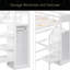Lit mezzanine double avec garde-robe et escalier de rangement intégrés-195928971