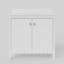 Meuble-lavabo simple 36 po Scalloped - blanc - avec plateau - boutons en nickel brossé-1083820071-1083820057