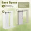 Porte de grange pliante blanche en forme de K, âme pleine, préassemblée, 91,4 cm x 213,4 cm, avec trousse de quincaillerie d'installation (idéale pour les petits placards, garde-manger, buanderie, salle de bain)-109019053