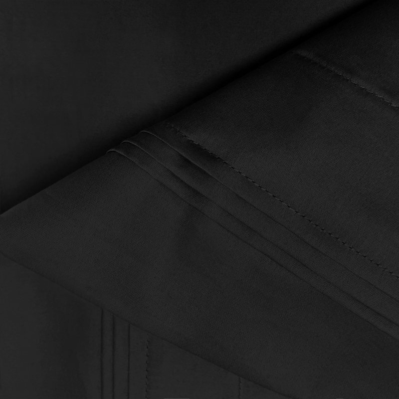 Aldin 650 Thread Count Egyptian-QualityCotton Solid Color Pillowcase Set, Black, King