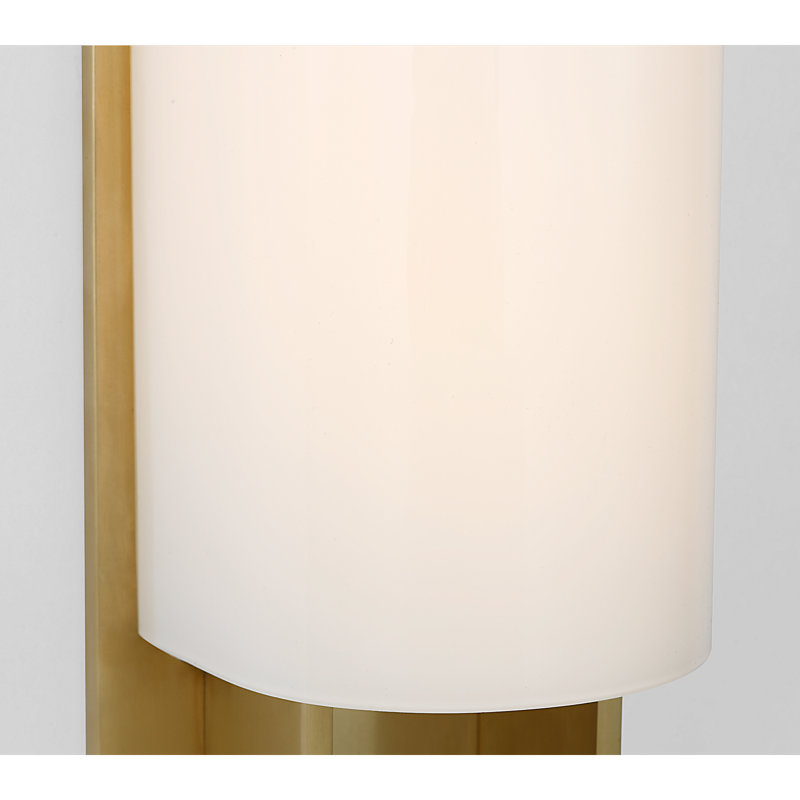 Kelly Wearstler 1 - Light LED Flush Mounted Sconce, 14" H x 4.5" W x 4" D, Antique-Burnished Brass
