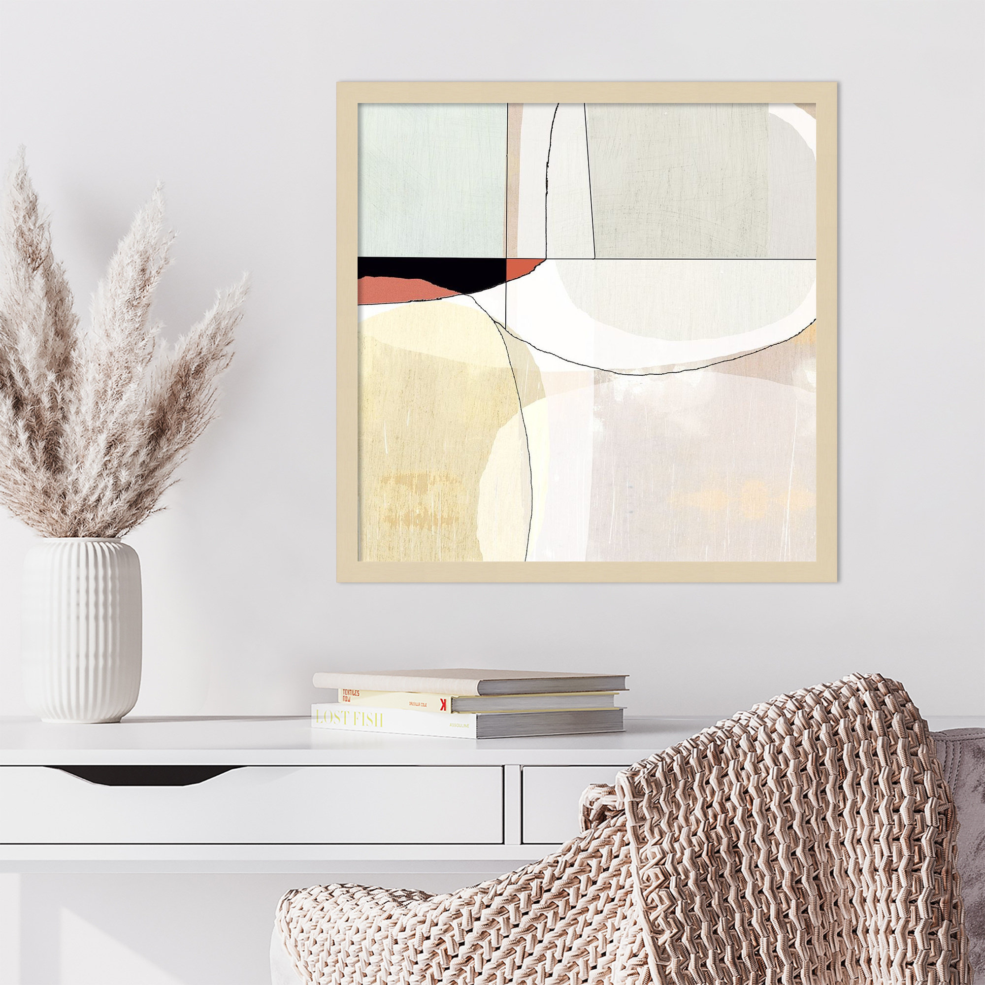 Beholder III by Flagler Wood Framed Wall Art Print, Brown, 21" H x 21" W