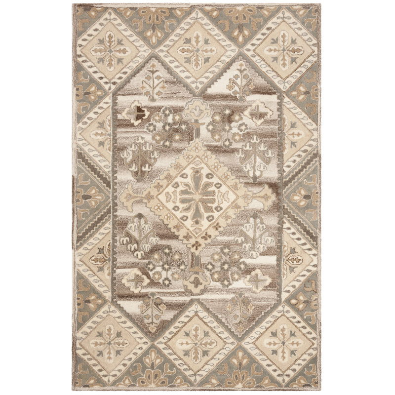 Kouerga Wyndham Hand Tufted Wool Oriental Rug, Rectangle 5' x 8'