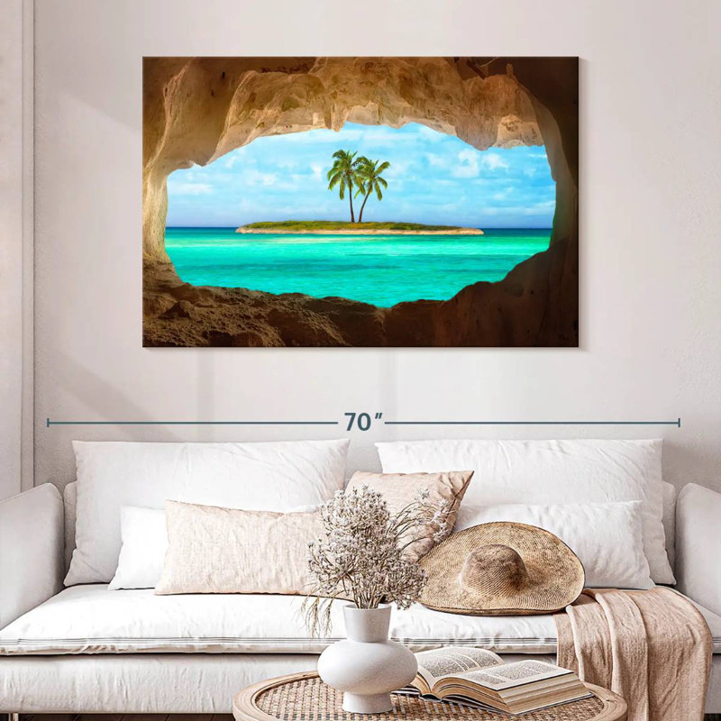 Caraïbes Gillard Cave, H 32 po x l 48 po