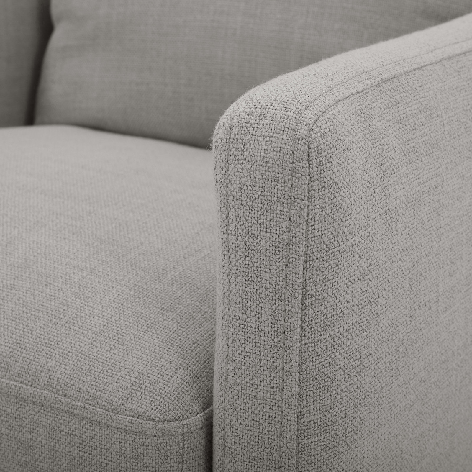 Alayaa Upholstered Arm Chair, Effie Gray Performance Linen