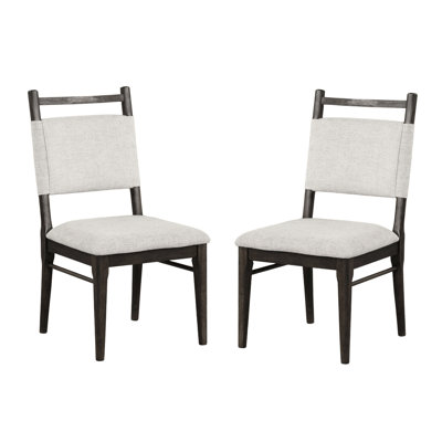 Chaises d'appoint en noyer foncé 2 pièces Modern Style