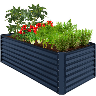 Lit de jardin surélevé en métal pour l'extérieur 2 pieds, jardinière pour légumes, fleurs et herbes