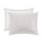 Édredon très grand - 100% coton, 3 décorations en chenille, surdimensionné et élégant, comprend 2 taies décoratives, taille en coton avec broderie, rembourrage, chaud,-124869695-124869693