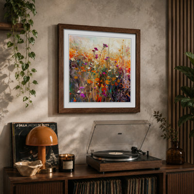 Wildflowers Glitch Art No.3 - Framed Print
