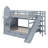 Castle-Themed Bunk Bed With Integrated Drawers, Shelves, And Play Slide