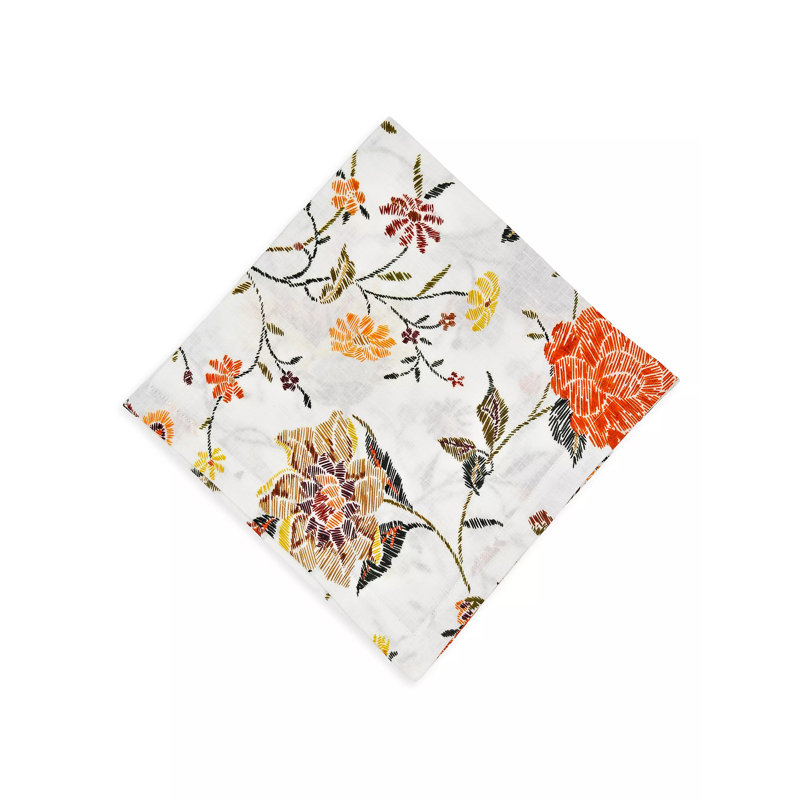 Floral Linen Square Napkins