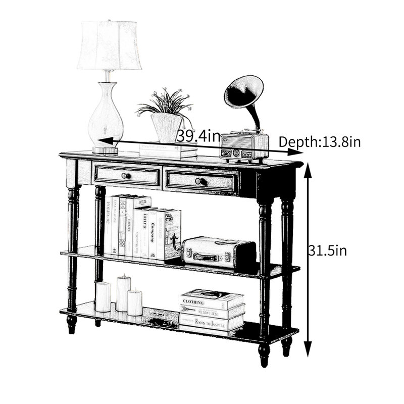 Console American Style, H 31,5 po x l 39,4 po x P 13,8 po