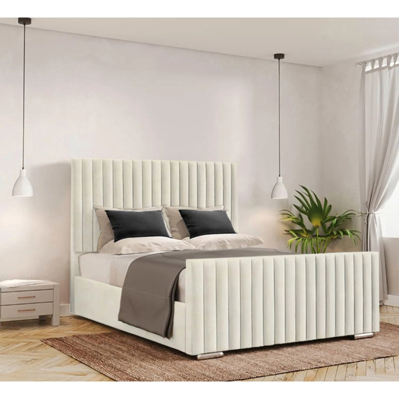 Abriyah Bed Frame, Small Double (4'), Cream