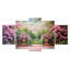 Jardin lilas dans la campagne française I - lilas, art mural 5 panneaux de salon