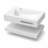 32'' Wall Mounted Resin Bathroom Sink with Adjustable Dual-Layer Design-116480832